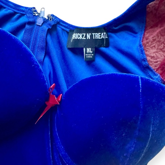 NWOT Dolls Kill Snow White Blue and Yellow Mini Dress - Size XL - Picture 3 of 3